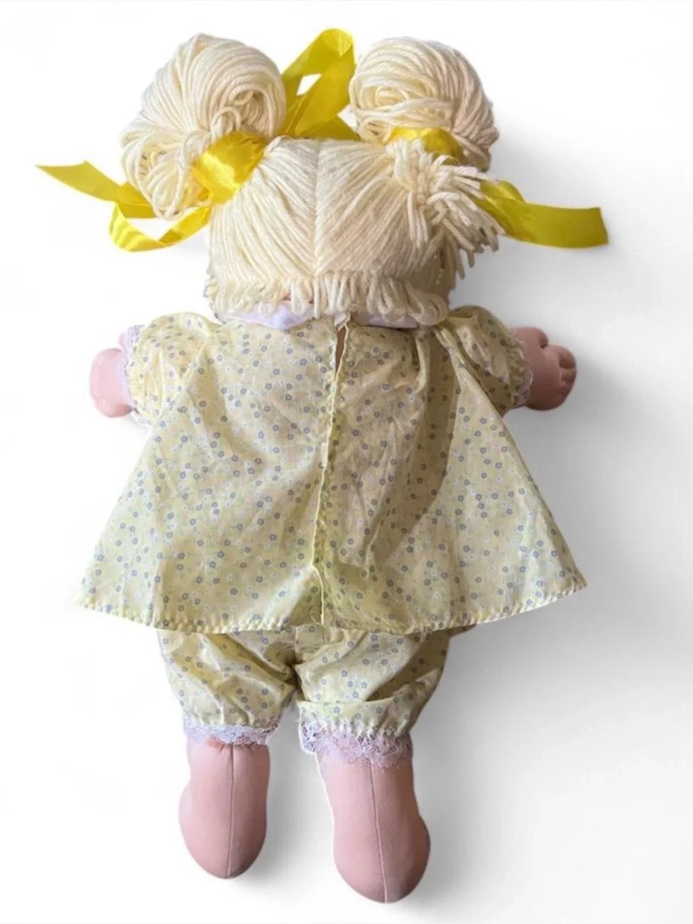 Vintage 80’s Yellow Ribbon Cabbage Patch Kids Doll Plush Toy - Kids Toys